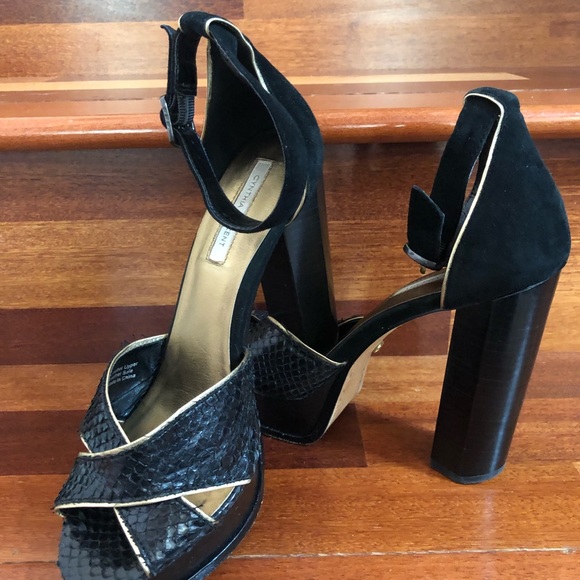 Cynthia Vincent platform high heel open toe shoes - Picture 5 of 8